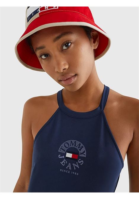 ABITO ADERENTE INCROCIATO SULLA SCHIENA TOMMY JEANS | Abiti | DW0DW12865C87 TWILIGHT NAVY